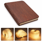 3D LED Foldable Book Lamp – 3 Color Modes – USB Rechargeable