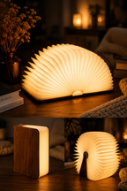 3D LED Foldable Book Lamp – 3 Color Modes – USB Rechargeable