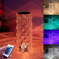 Rose Rays™ Crystal Diamond Table Lamp - 16 Colors - Power World