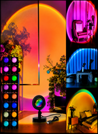Modern RGB Sunset Projection Lamp – 16 Colors | Remote Control