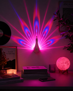 3D LED Peacock Projection Lamp – 12 Color Modes
