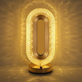 Luxury Oval Crystal Table Lamp with (3 Colors Mode) - Rechargeable