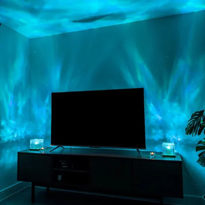 Ocean Wave Aurora Projector Light (16 Colors) - With Remote - Power World